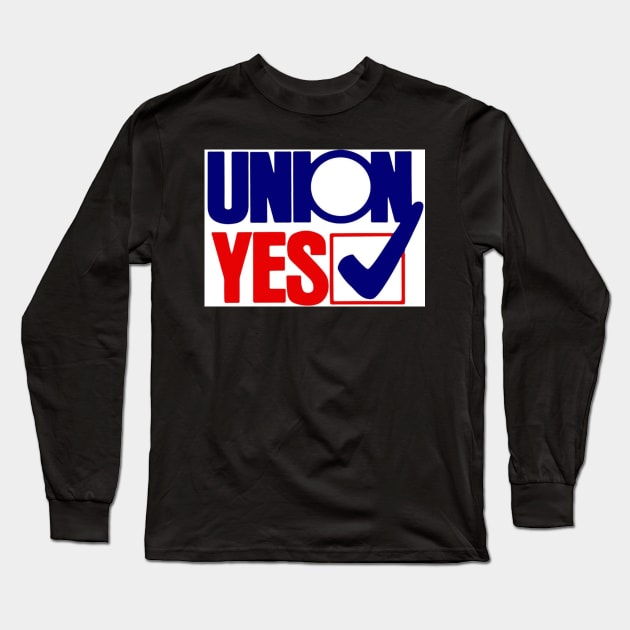 Union YES Long Sleeve T-Shirt by  The best hard hat stickers 